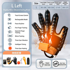 Heated Hand Rehabilitation Glove with Finger Trainer, Electric Hand Massager for Finger Stretching, Joint Flexibility & Hand Therapy