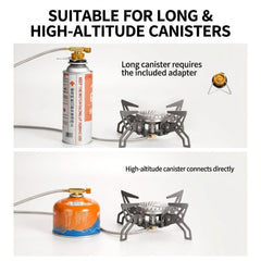 Portable Split-Type Camping Gas Stove Outdoor Cassette Burner Flying Saucer Tea Cooking Stove for Camping Picnic Hiking