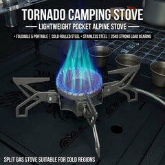 Portable Split-Type Camping Gas Stove Outdoor Cassette Burner Flying Saucer Tea Cooking Stove for Camping Picnic Hiking