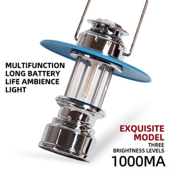 LED Emergency Handheld Lamp Portable Vintage Lantern Camping Tent Charger Outdoor Atmosphere