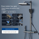 XYLivingStore Aurora Smart Ambient Light Shower Set – Digital Display & High-Pressure Spray