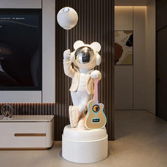 XYlivingstore Astronaut Floor Ornament for Living Room – Music Player, Coin Bank & Unique Home Decor