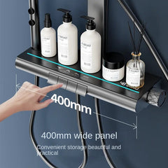 XYLivingStore Aurora Smart Ambient Light Shower Set – Digital Display & High-Pressure Spray