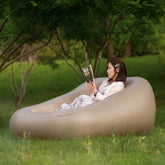 Automatic Inflatable Sofa Bed with Built-in Electric Pump, Portable Single Air Lounger for Camping, Home, Travel & Outdoor Use