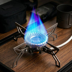 Portable Split-Type Camping Gas Stove Outdoor Cassette Burner Flying Saucer Tea Cooking Stove for Camping Picnic Hiking