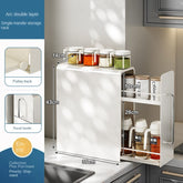 Kitchen Storage Cabinet – Multi-Layer Narrow Spice Rack with Dustproof Pull-Out Organizer for Condiments