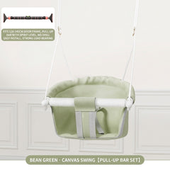 Indoor Outdoor Kids Swing Chair, Portable Hanging Hammock Swing for Toddlers & Family Backyard Play