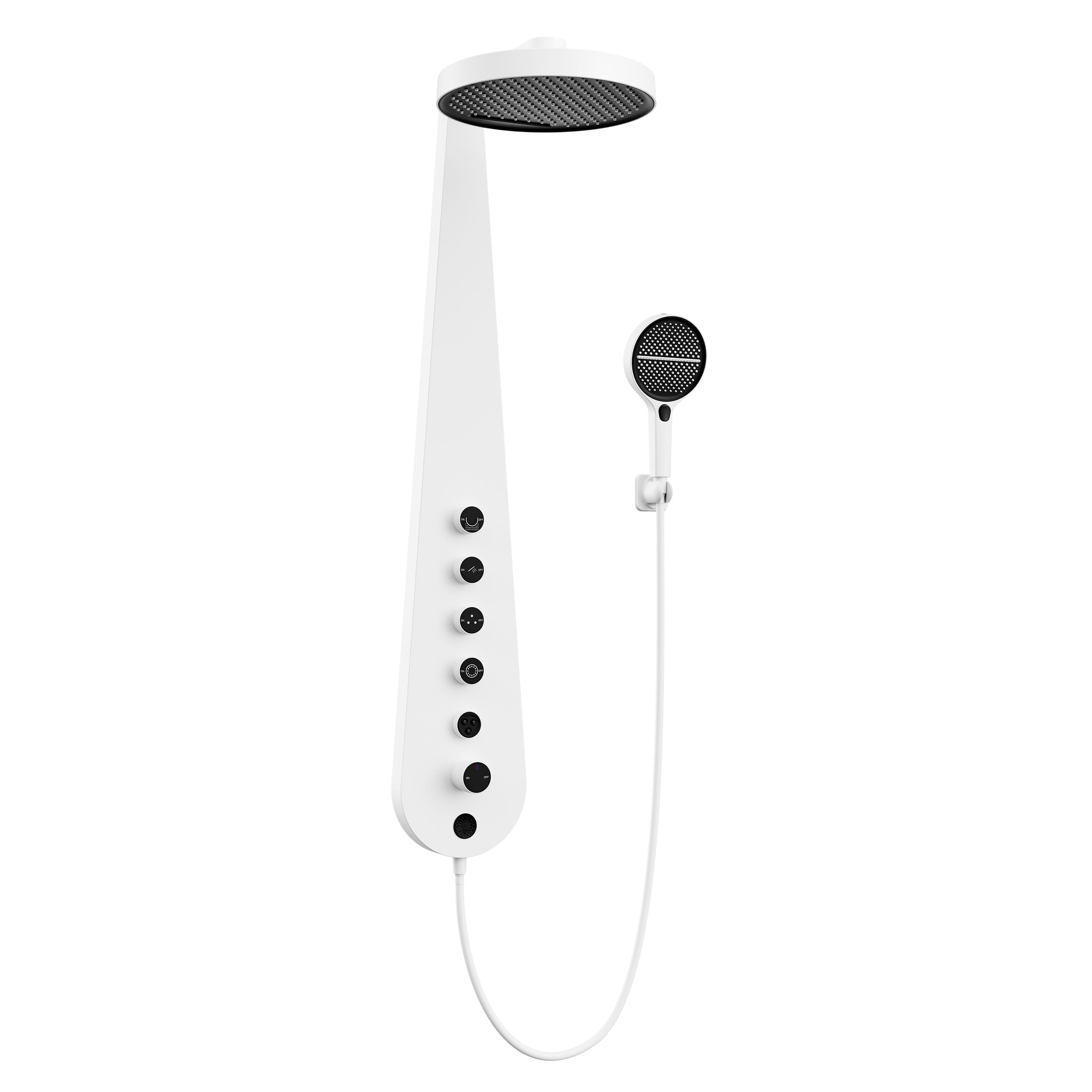 Multi-Function Pipa-Style Shower Faucet Set with High-Pressure Pulse Spray – Wall-Mounted Bathroom Fixture