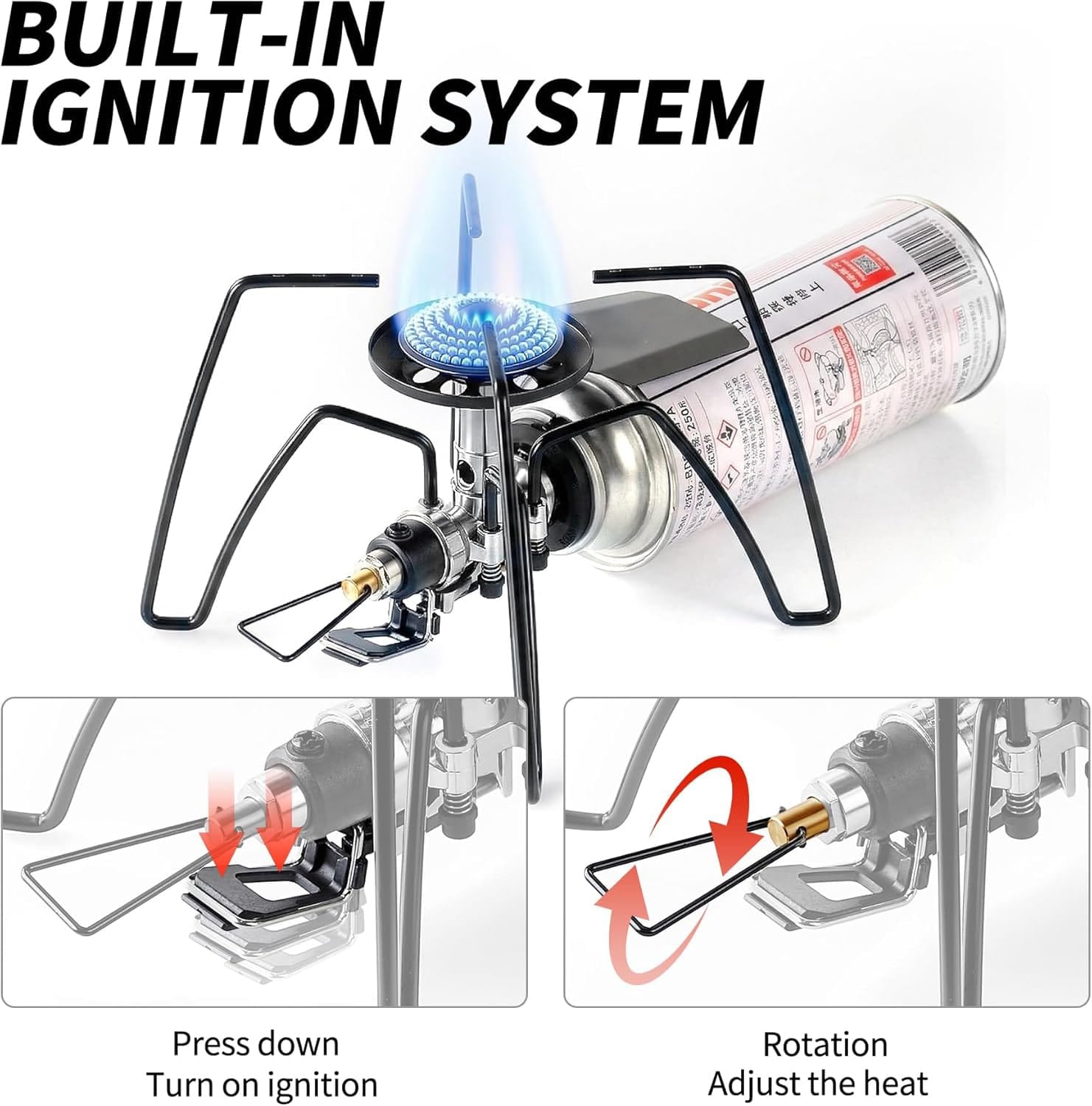 Portable Backpacking Stove 9900 BTU | XYstore Spider Camping Stove