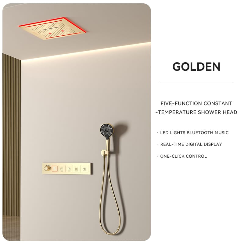 XYlivingstore 2025 Single-person version New Hidden shower system: Ultimate experience of ambient lighting and music