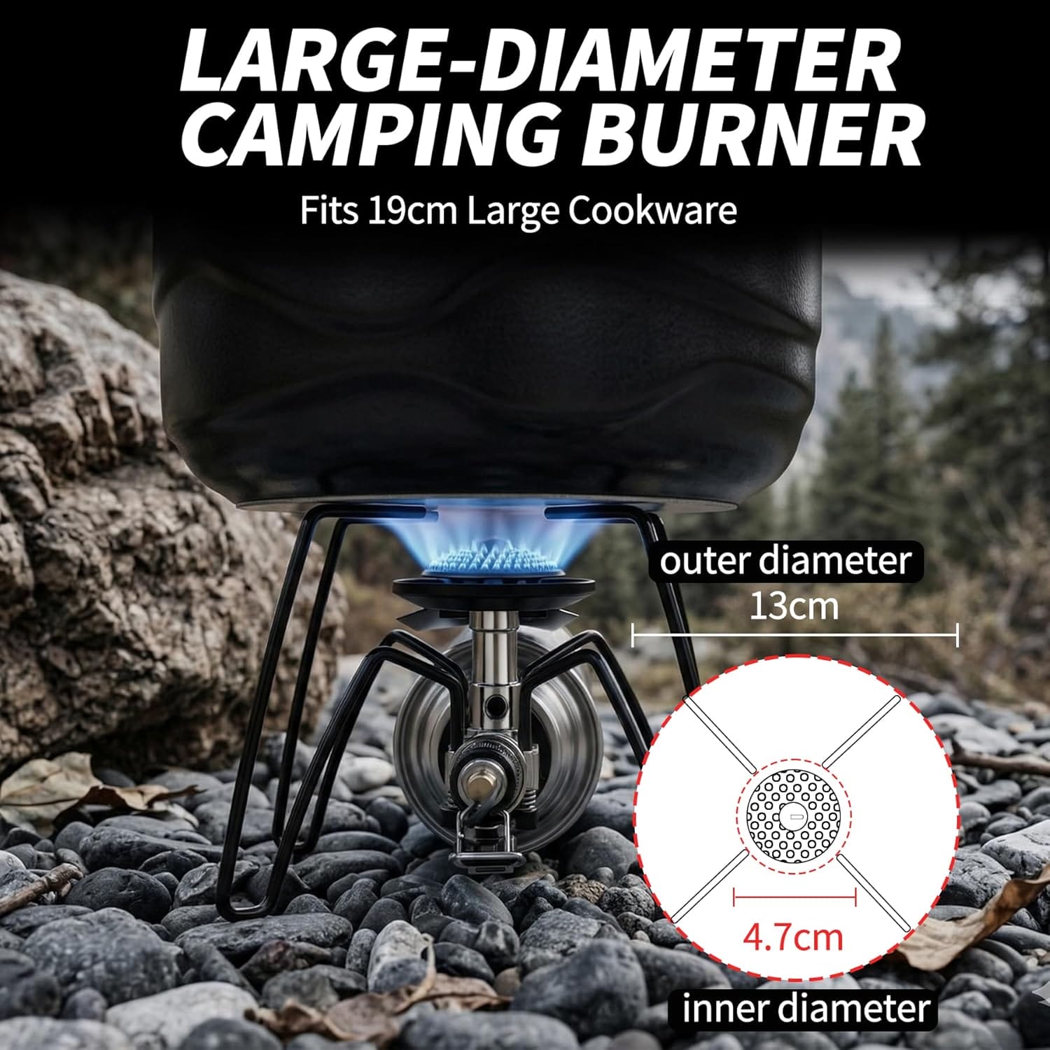Portable Backpacking Stove 9900 BTU | XYstore Spider Camping Stove