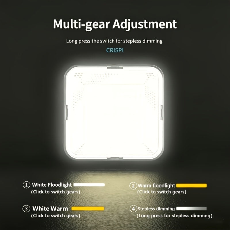 Portable Bright Solar Camping Lantern, Magnetic Mount, 266 Leds, 2400Mah Battery, 8-Hour Runtime with Warning Flash. Ideal for Camping, Blackout Emergency, Great Birthday Gift