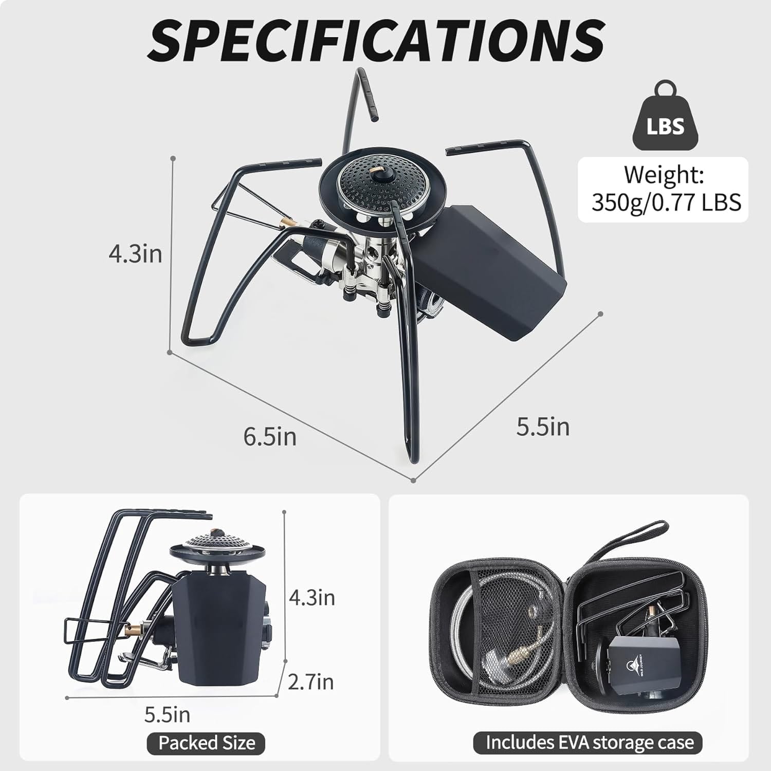 Portable Backpacking Stove 9900 BTU | XYstore Spider Camping Stove