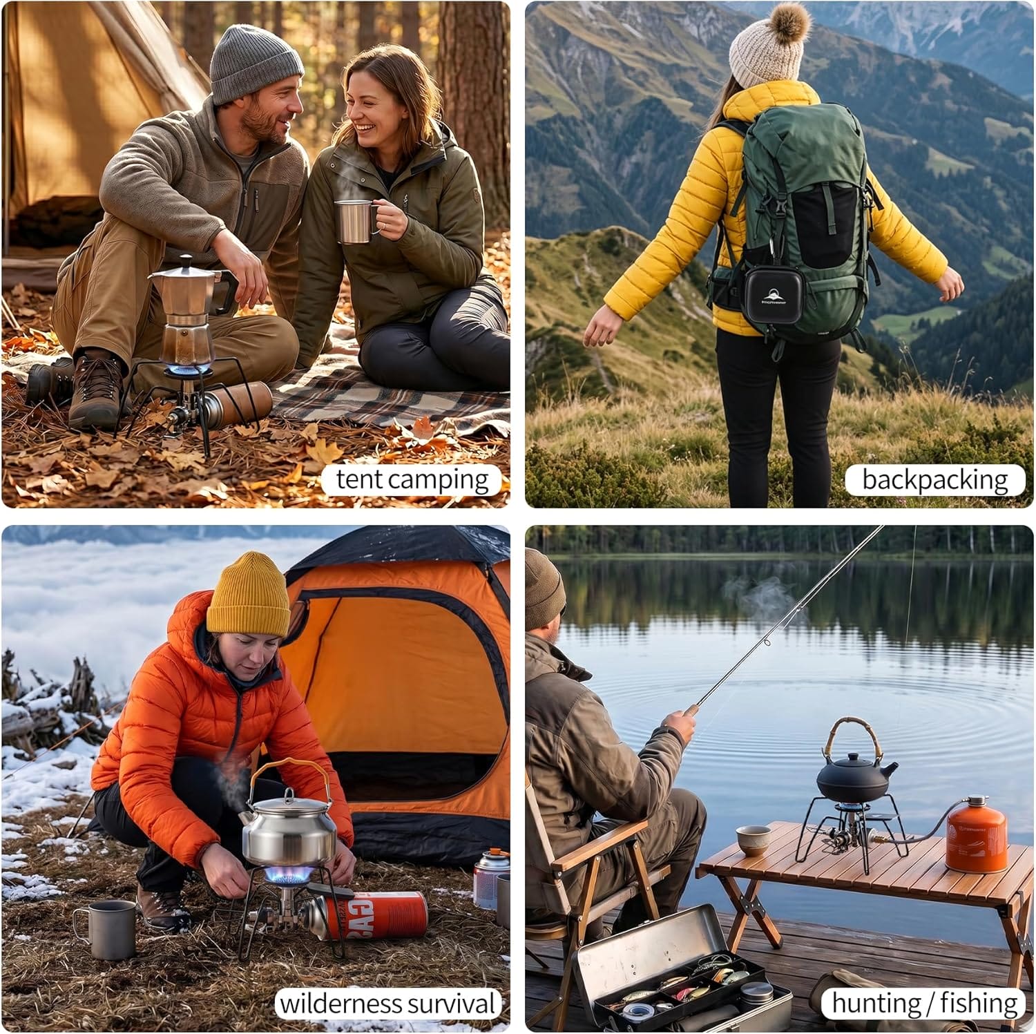 Portable Backpacking Stove 9900 BTU | XYstore Spider Camping Stove