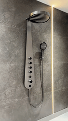 Luxury Pipa Style Shower Faucet Set with High Pressure Pulse Spray, Wall Mounted Rainfall Bathroom Shower System