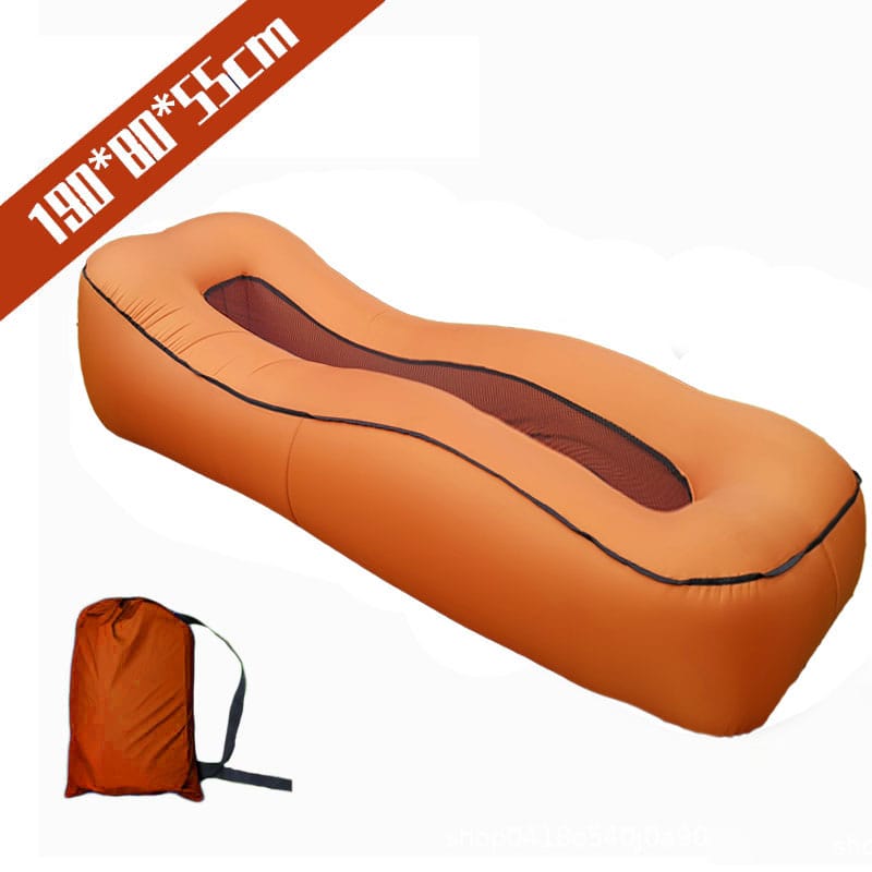Portable Inflatable Lounger Sofa for Camping, Beach, Hiking & Outdoor Use – Quick Auto Air Mattress, Waterproof Anti-Tilt Air Couch for Travel & Picnic