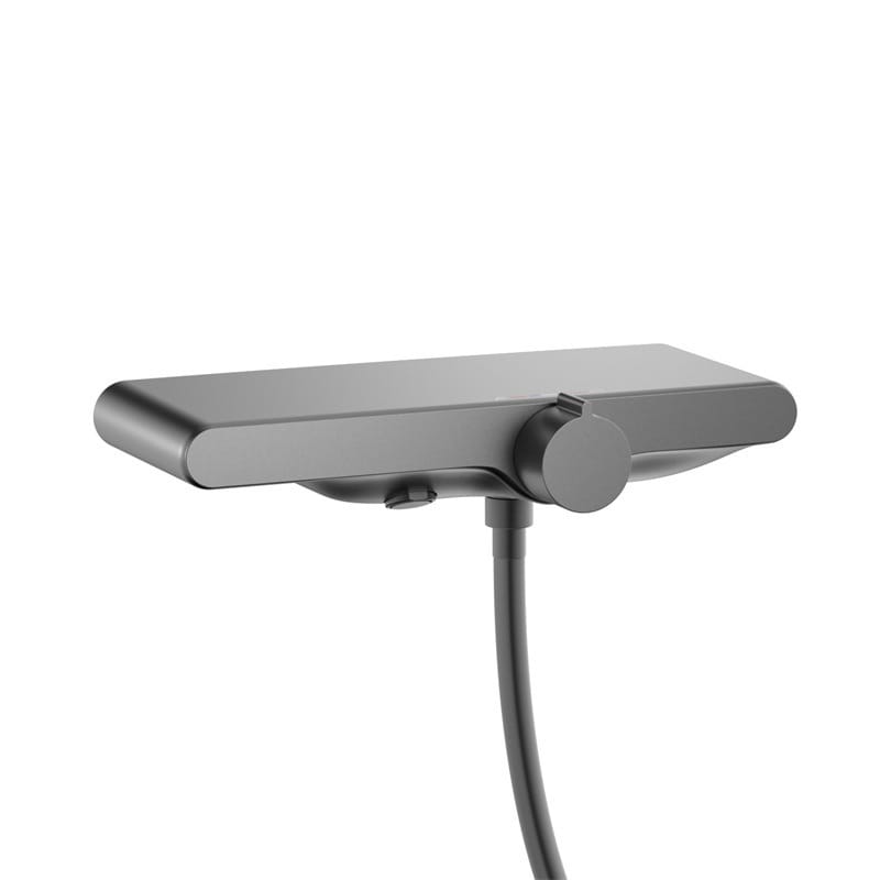 Xystore Vintage White Shower Set with Adjustable Riser Rail, Dual Hot & Cold Function, Bathtub & Wall Mount