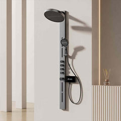 Matte Grey Thermostatic Shower Set | Concealed Wall-Mounted Design | Minimalist Luxury Bathroom Fixture