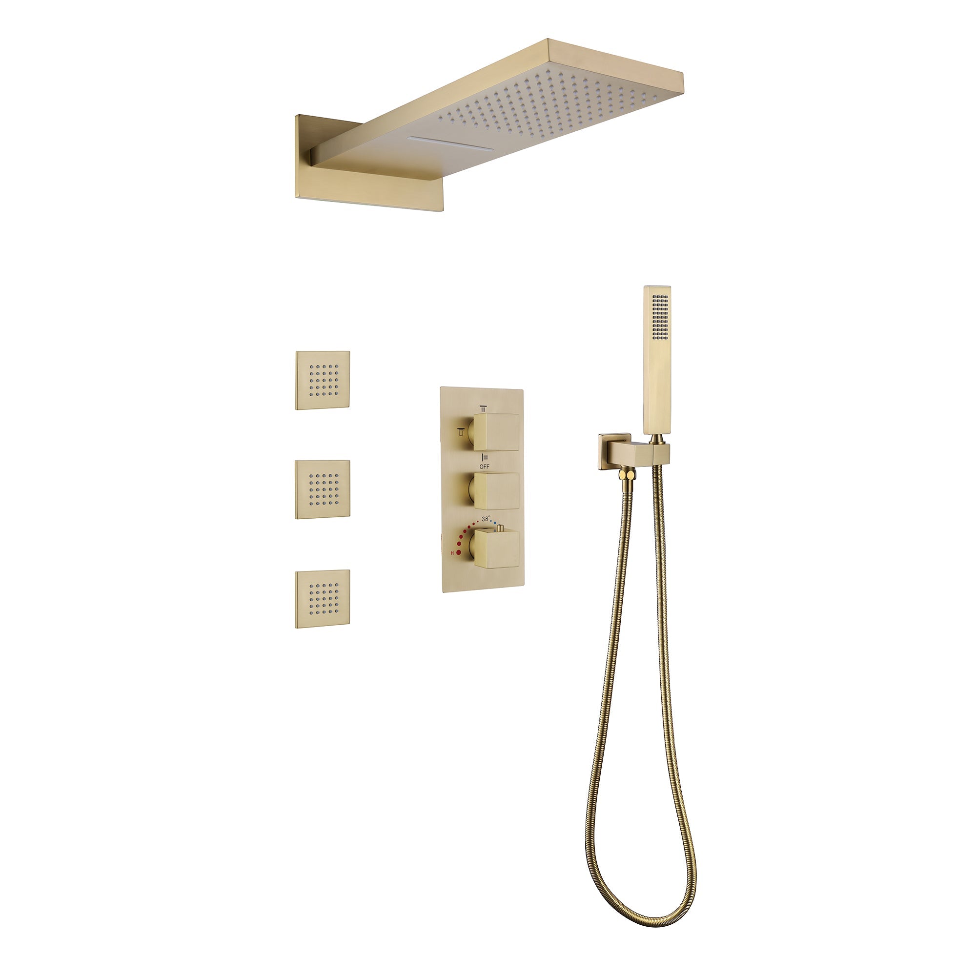 XYlivingstore Hidden Luxury Shower System with Built-in Valve – Elegant and Functional Design