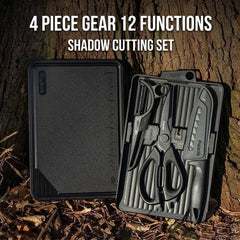 Portable Camping Cutting & Cooking Set, Multi-Function Outdoor Kitchen Kit with Knife, Scissors & Cutting Board