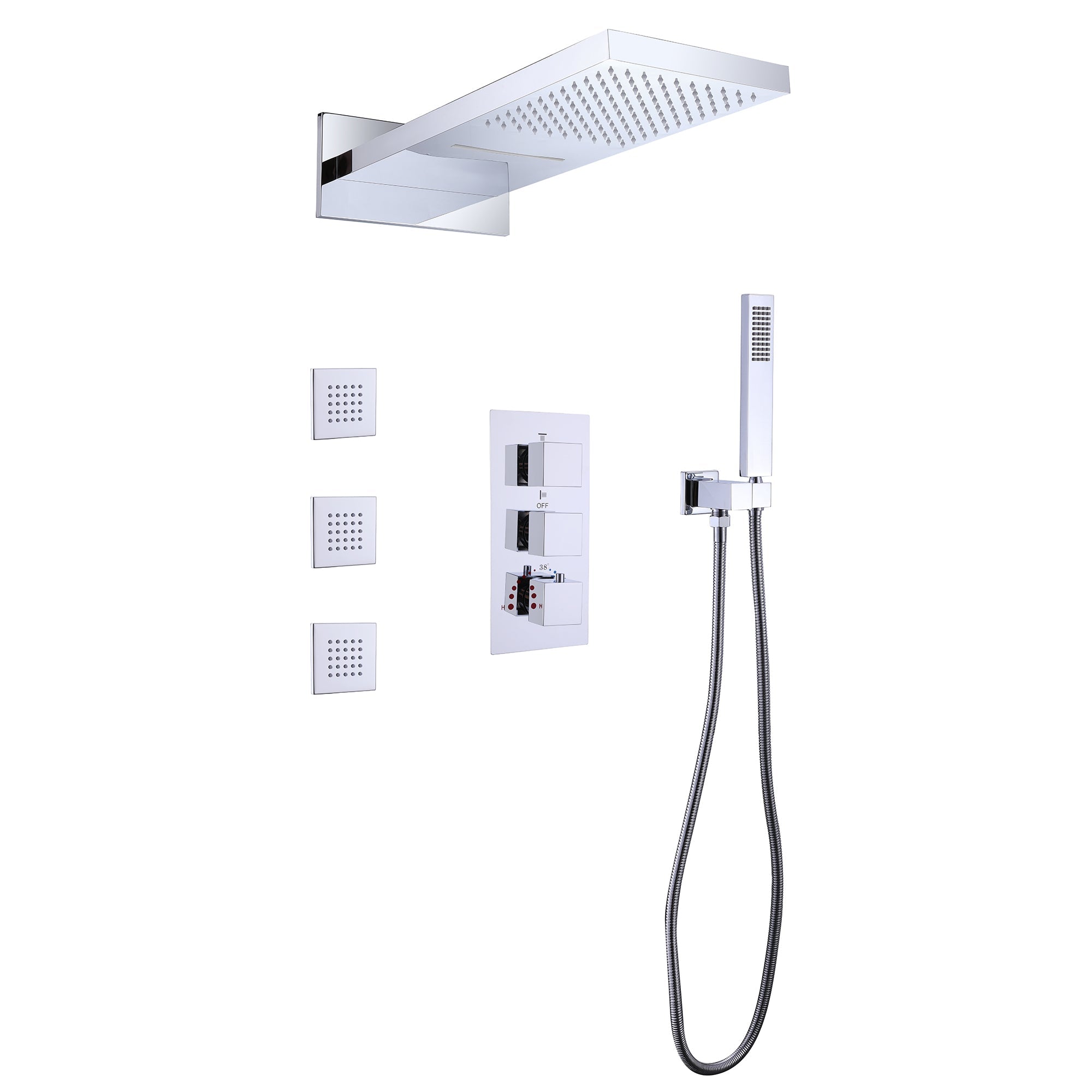XYlivingstore Hidden Luxury Shower System with Built-in Valve – Elegant and Functional Design