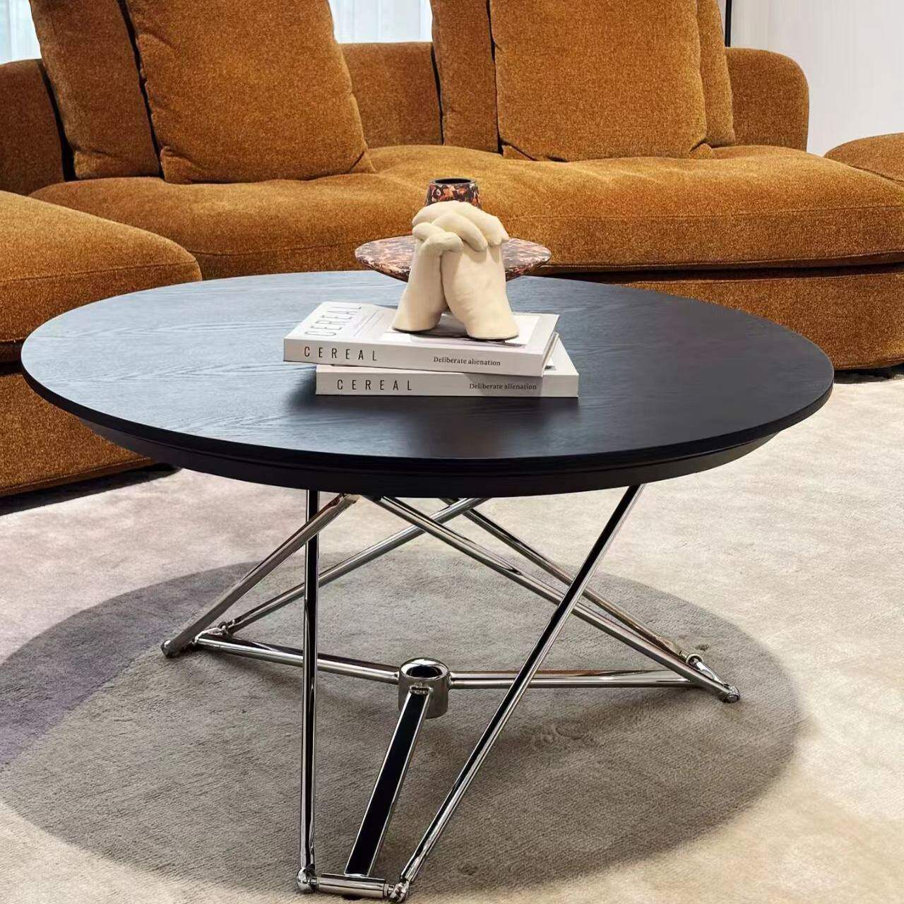 Bauhaus Transforming Lift-Top Dining Table Multifunctional Convertible Coffee Table with Folding Extension