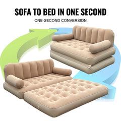 Automatic Inflatable Sofa Bed with Pump, Portable Foldable Air Mattress for Outdoor Camping, Tent, Travel & Home Use