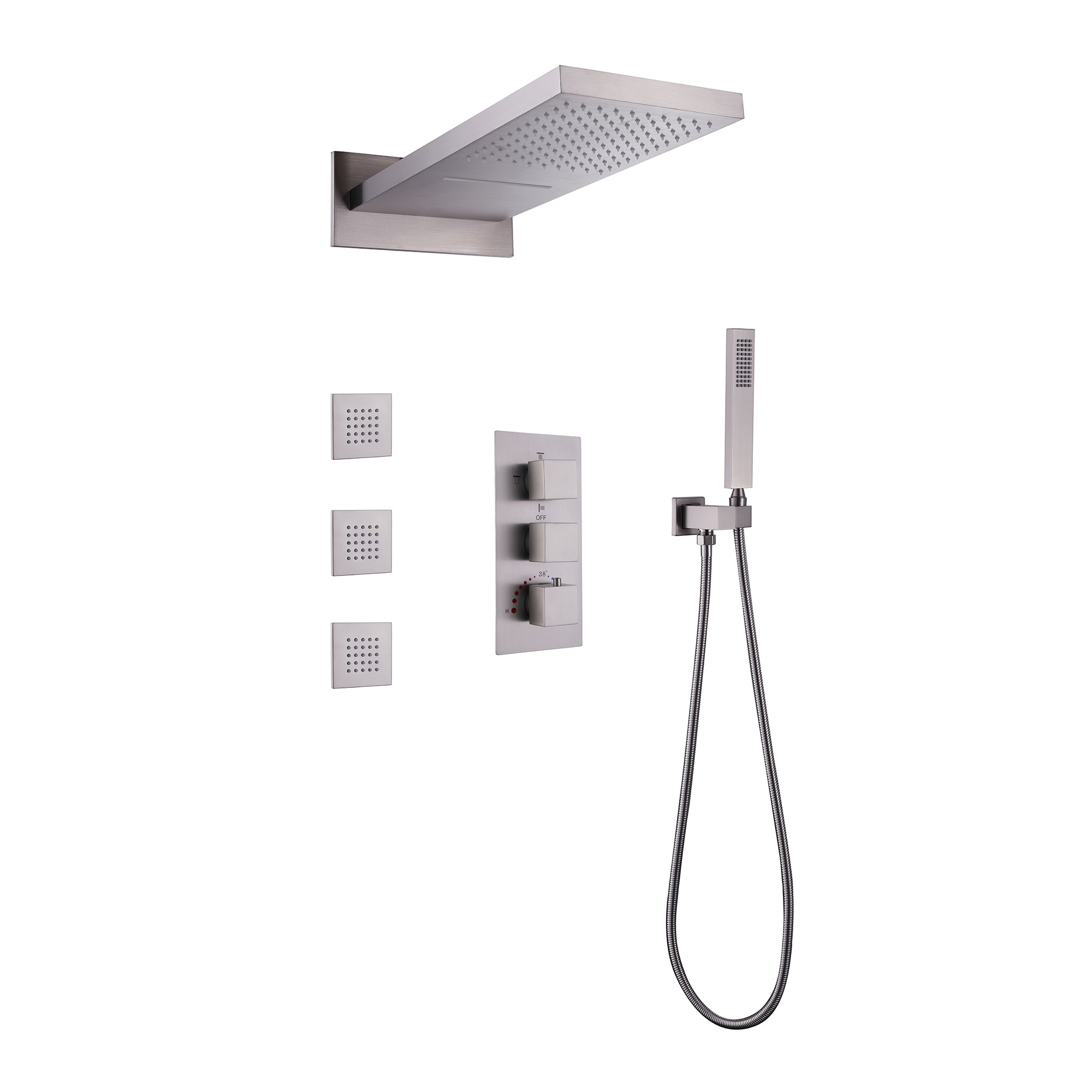 XYlivingstore Hidden Luxury Shower System with Built-in Valve – Elegant and Functional Design