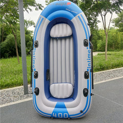 Heavy-Duty Inflatable Kayak for 2 Person, Thickened PVC Fishing Boat with Electric Air Pump for Lake, River & Outdoor Adventures