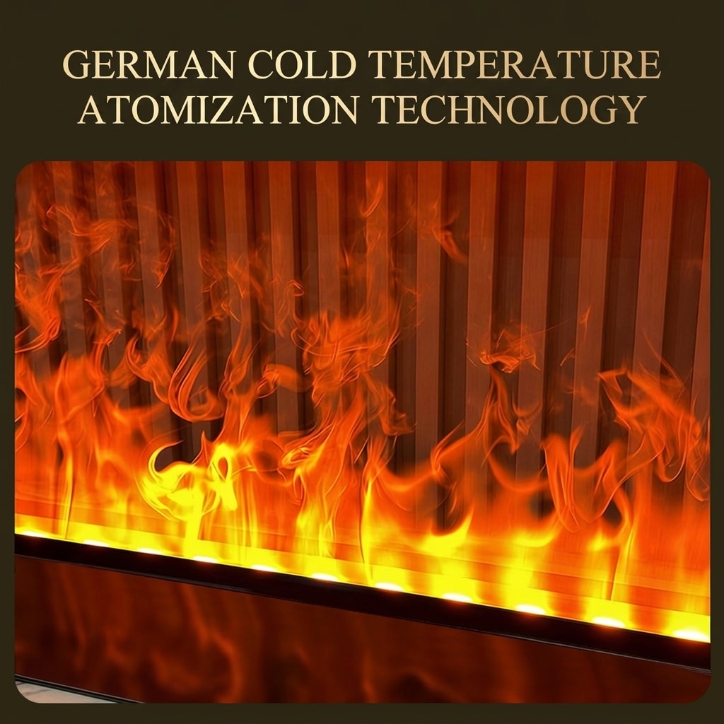 Modern 3D Steam Fireplace Insert – Decorative Atomized Electric Humidifier for Home