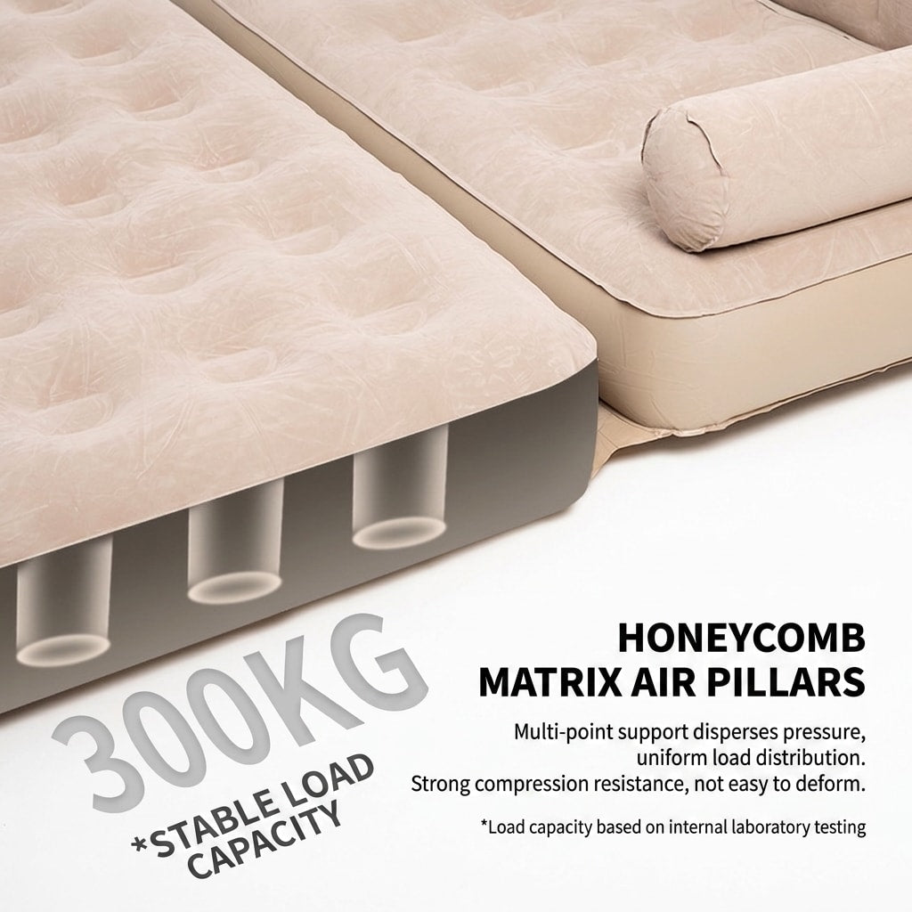 Automatic Inflatable Sofa Bed with Pump, Portable Foldable Air Mattress for Outdoor Camping, Tent, Travel & Home Use