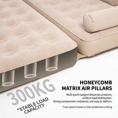 Automatic Inflatable Sofa Bed with Pump, Portable Foldable Air Mattress for Outdoor Camping, Tent, Travel & Home Use