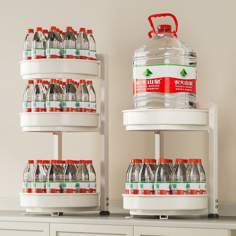 Rotating Spice Rack Organizer with Spice Jars for Kitchen Countertops