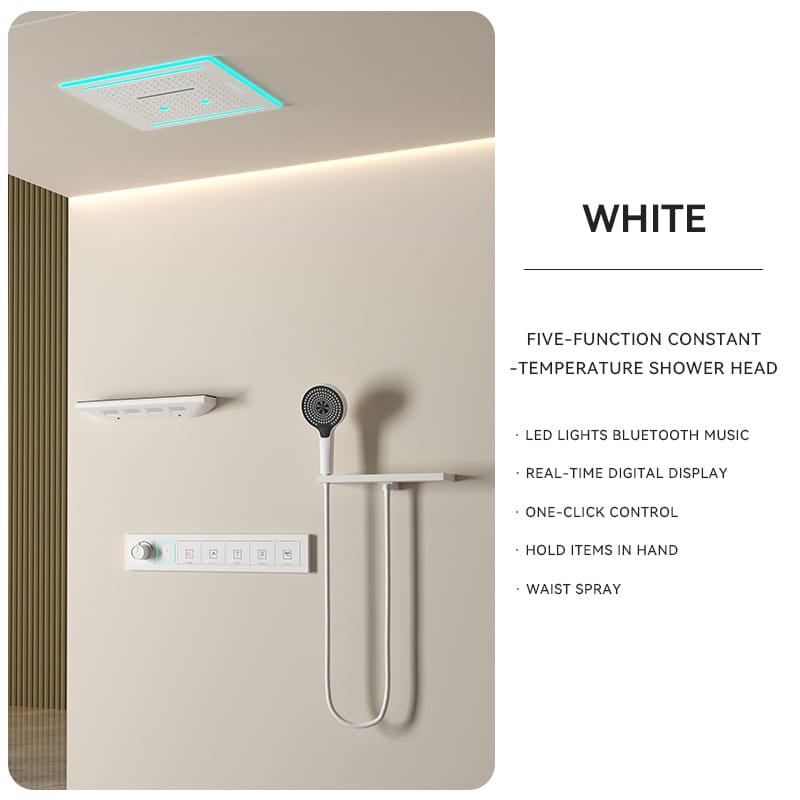XYlivingstore 2025 Single-person version New Hidden shower system: Ultimate experience of ambient lighting and music