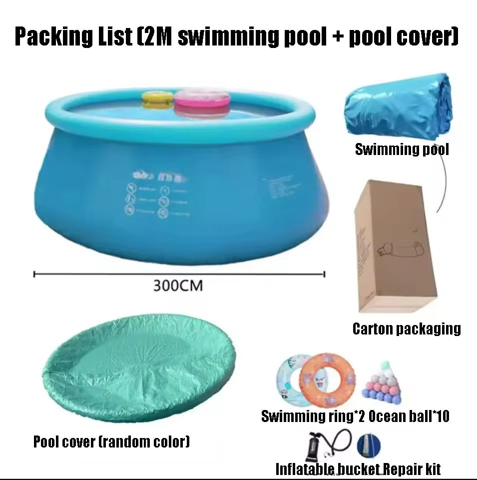 Inflatable Top Ring Swimming Pools for Adults and Kids - Easy to Set Up for Outdoor Fun
