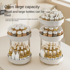 Rotating Spice Rack Organizer with Spice Jars for Kitchen Countertops