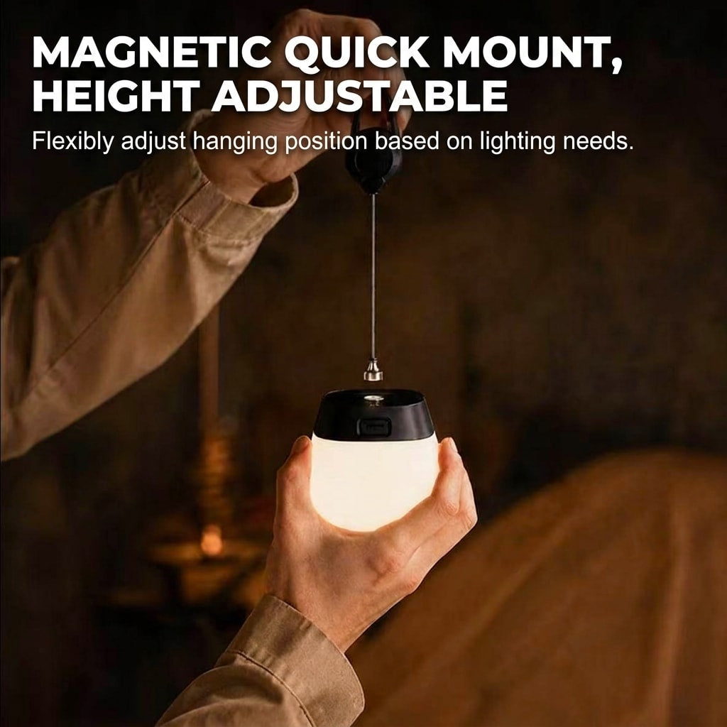 Portable Camping Lantern, Rechargeable Outdoor Tent Light with Long Battery Life for Camping, Night Markets & Home