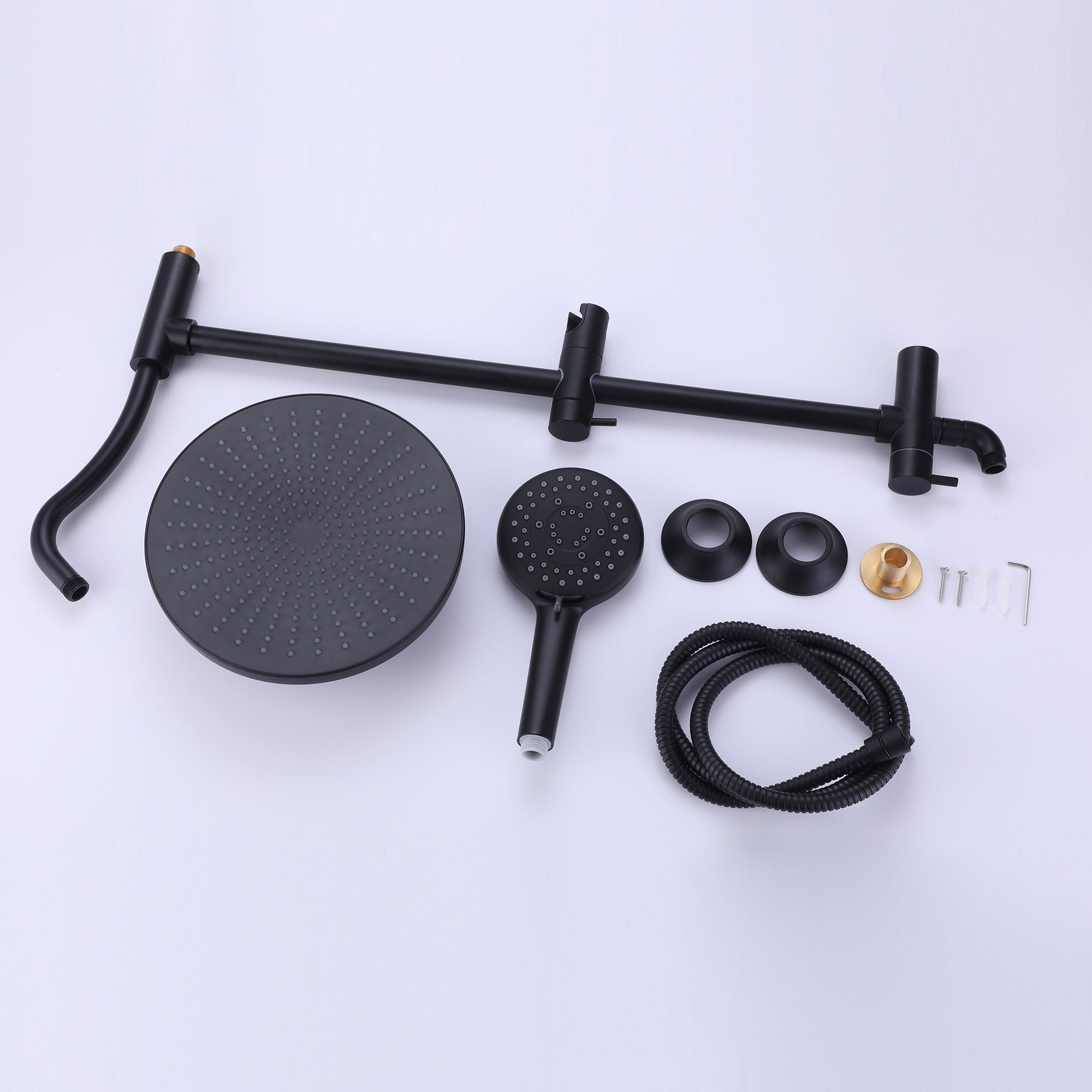 XYlivingstore Shower System with 10'' Rain Shower Head and 5-Setting Handheld Shower – Less Rough-in Valve