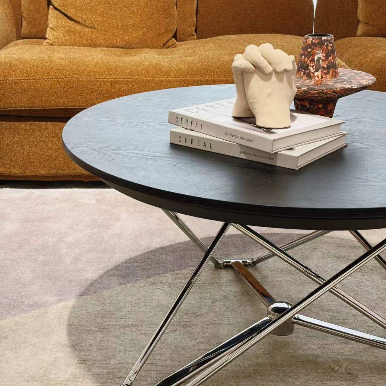 Bauhaus Transforming Lift-Top Dining Table Multifunctional Convertible Coffee Table with Folding Extension