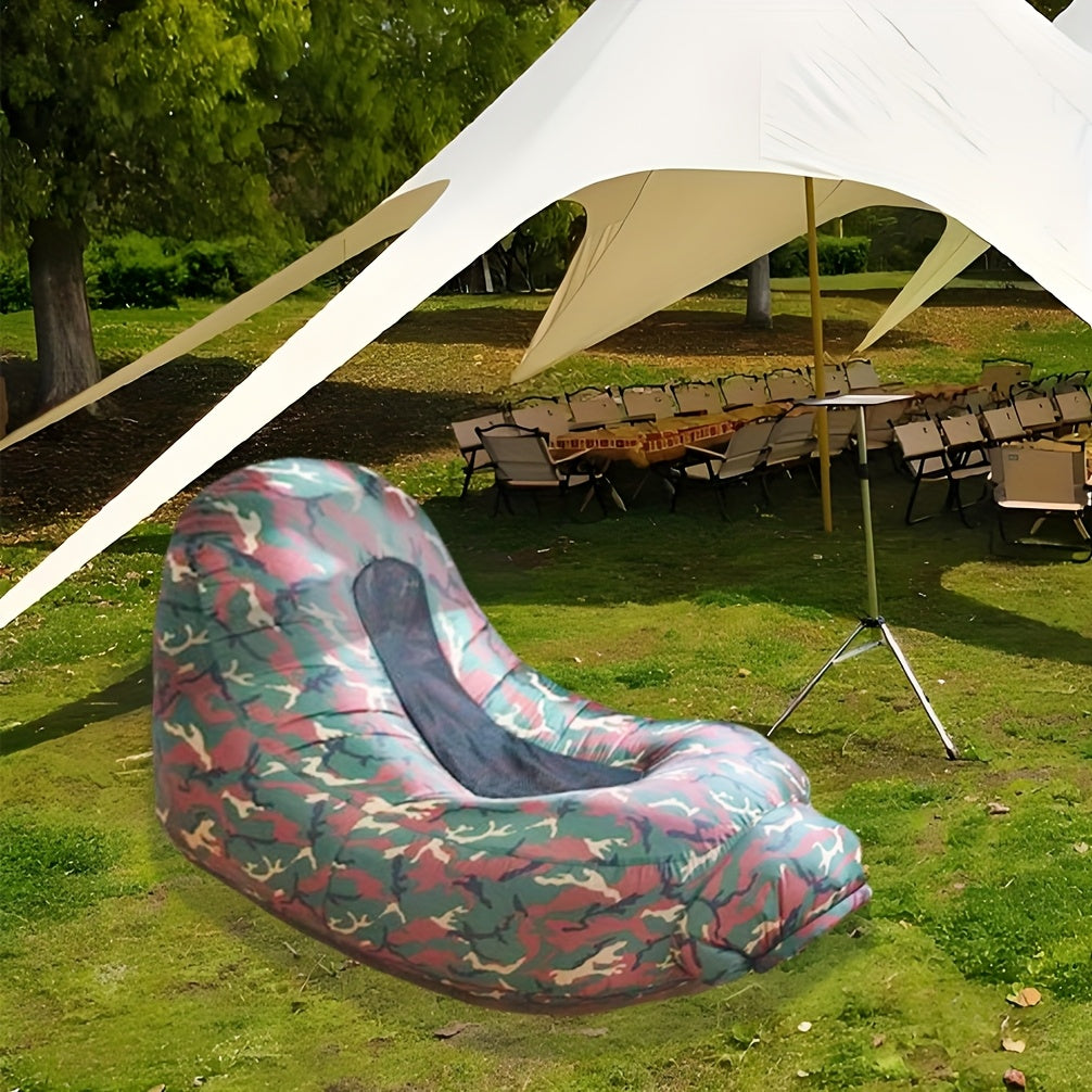Portable Inflatable Outdoor Sofa – Quick Inflate, Foldable Air Mattress with Storage Bag for Camping, Festivals, Beach & Backyard Lounging