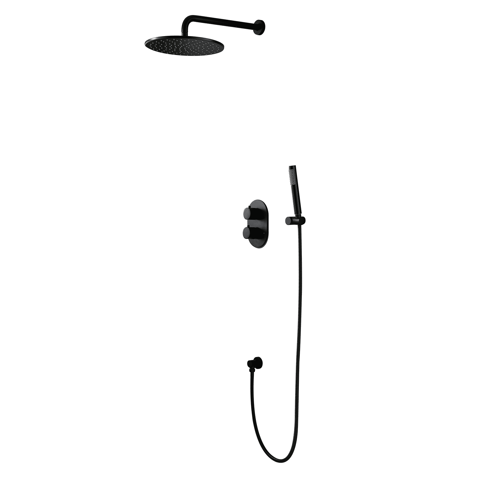 XYlivingstore Thermostatic Rainfall Shower System with Handheld Shower and Built-In Rough-in Valve