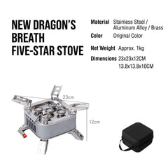 15800W/19800W Portable Gas Stove – High-Power Camping Burner for Outdoor Cooking & BBQ