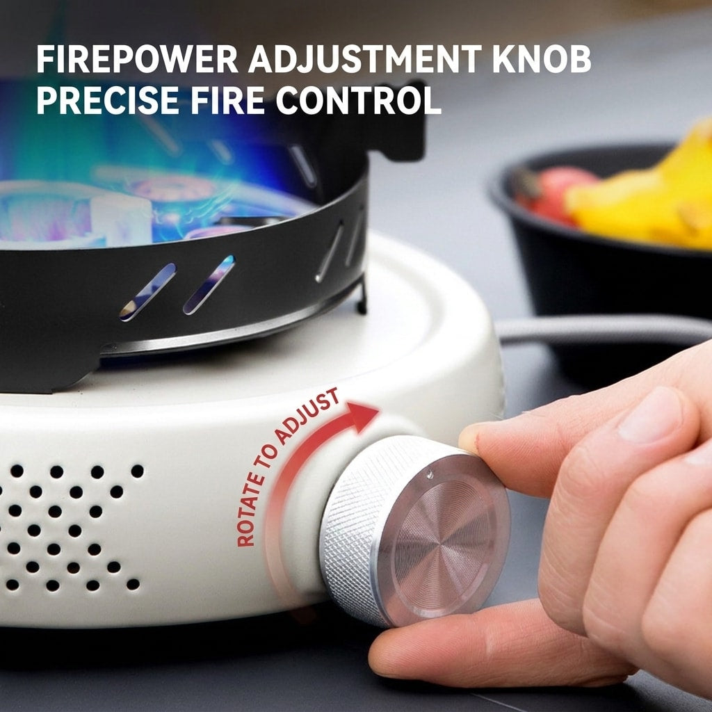 Portable Split Camping Gas Stove, High-Heat Butane Cooker for Outdoor Cooking, Tea Brewing & Camping