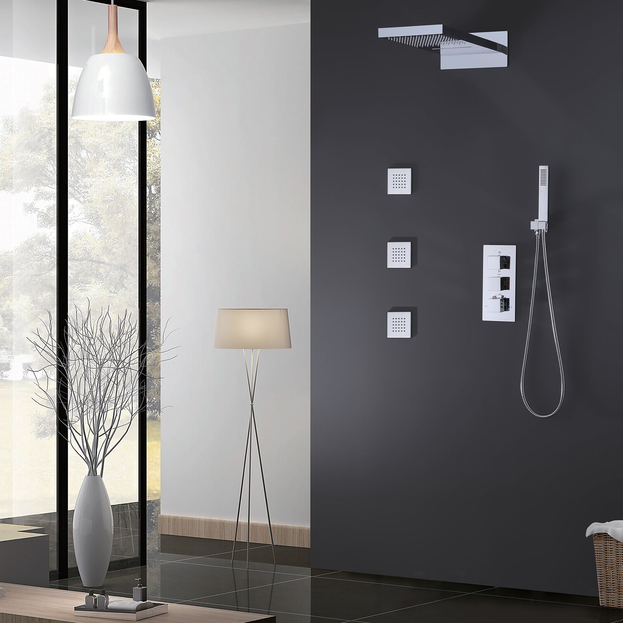 XYlivingstore Hidden Luxury Shower System with Built-in Valve – Elegant and Functional Design