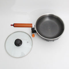 23cm Portable Outdoor Non-Stick Frying Pan with Butane Gas Canister Connector