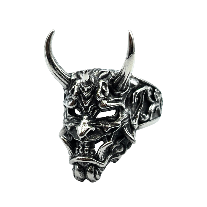 Vleee Demon Skull Ring: Gothic Punk Style for Men. Hiphop Rock, Biker Chic. Perfect Halloween Gift.