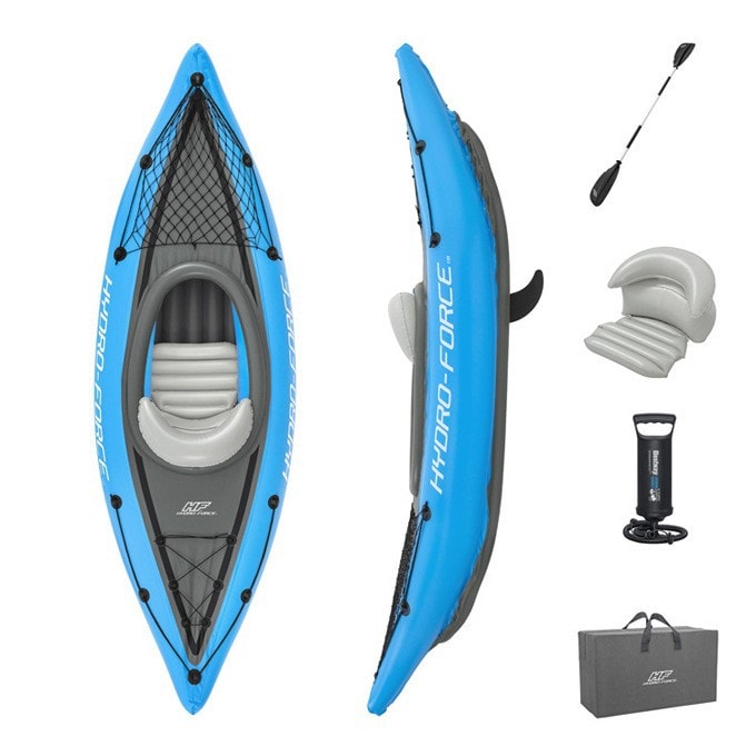 Single & Double Inflatable Kayak, Foldable PVC Fishing Boat with Oars for Camping, Lake, River & Outdoor Adventures