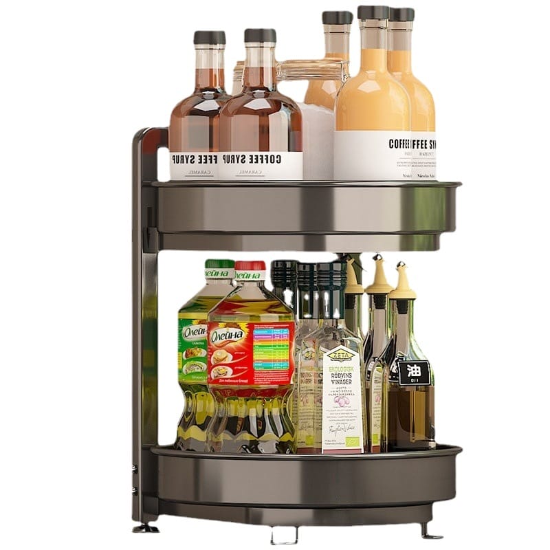 Rotating Spice Rack Organizer with Spice Jars for Kitchen Countertops