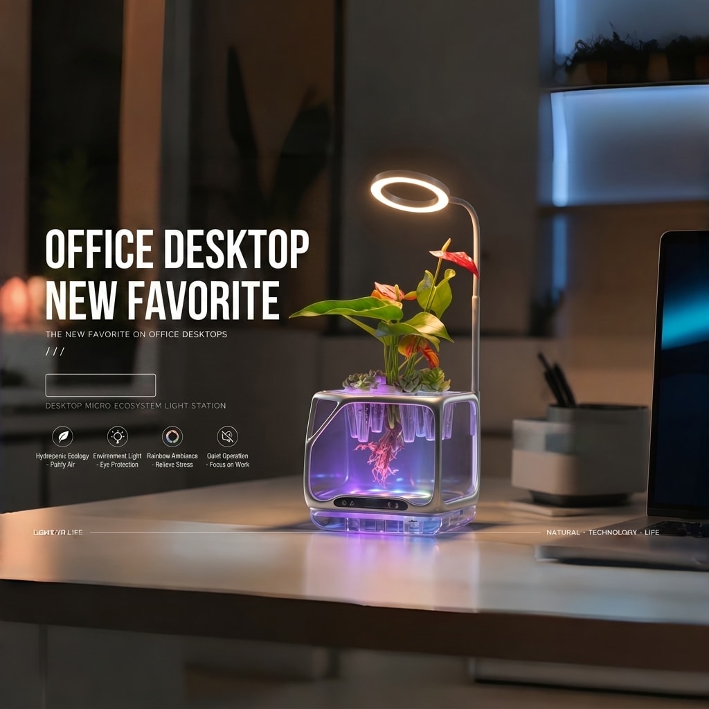 Smart Mist Hydroponic Growing System Pro Desktop Aeroponic Planter for DIY Moss Terrariums & Soilless Indoor Gardening