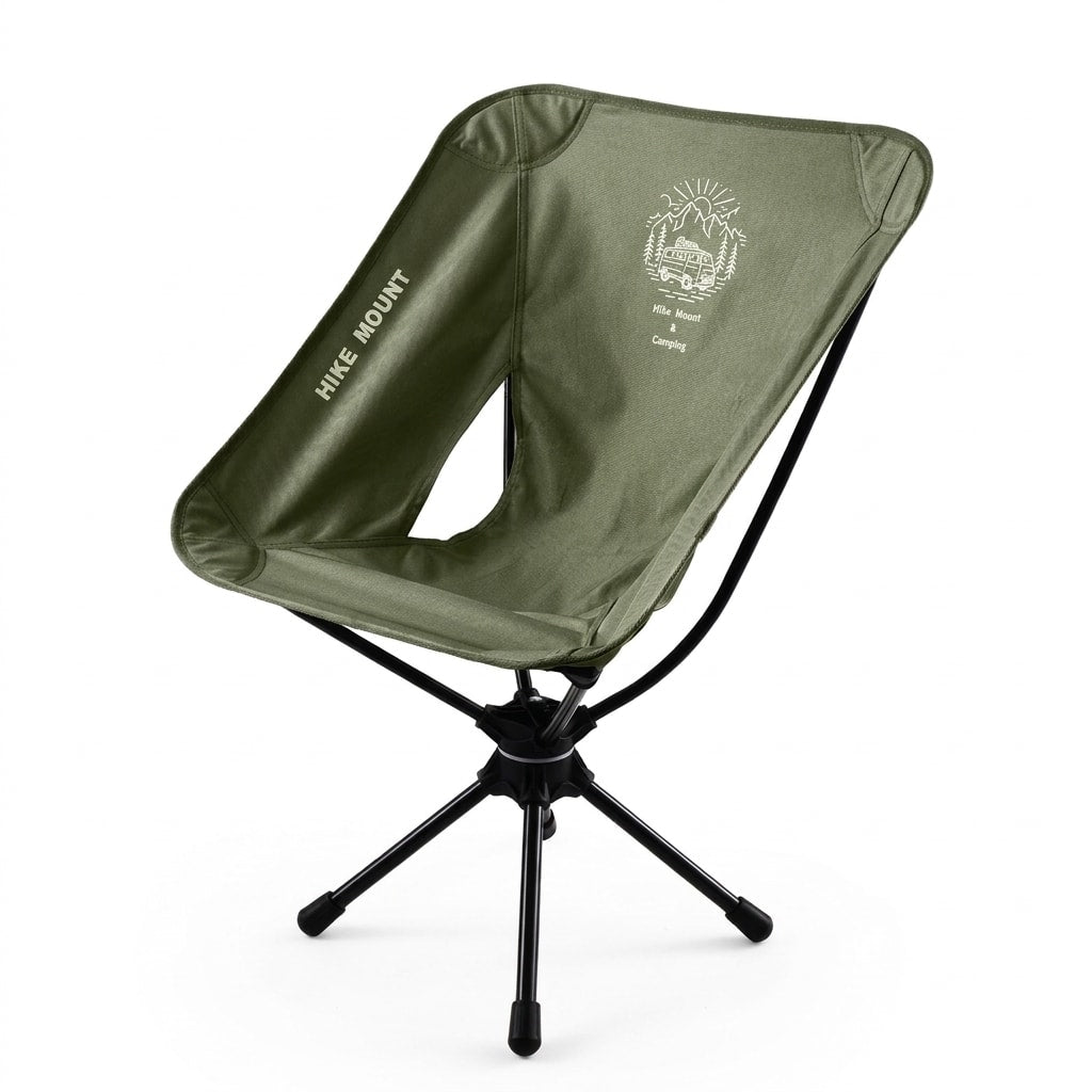 VLEEE 360° Rotating Folding Moon Chair, Lightweight Aluminum Camping & Fishing Chair with Oxford Fabric